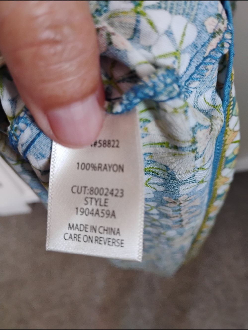 Max Studio Sleeveless Floral Maxi Dress in Blue and Green - Picture 12 of 12